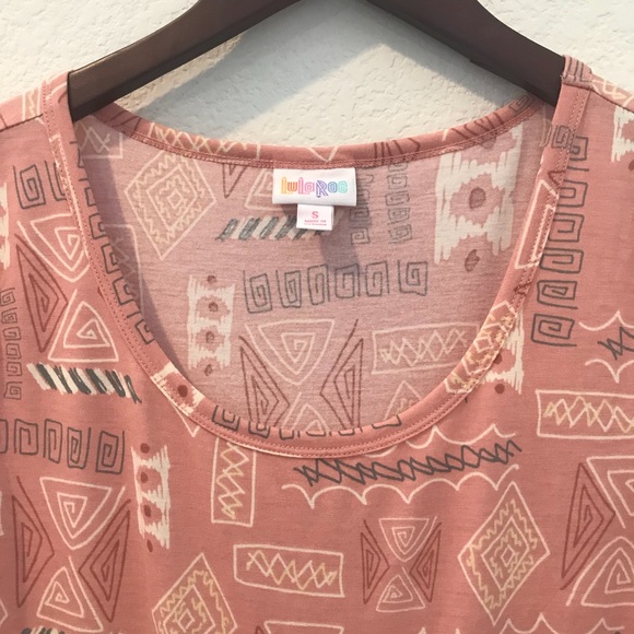 LulaRoe Nicole Rose Pink Dress w/accent Colors S - Picture 5 of 6